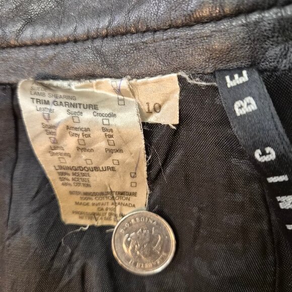 VTG 80–90s Dominic Bellissimo Lindzon Leather & Suede Skirt w/ Snakeskin Insert - Picture 4 of 7